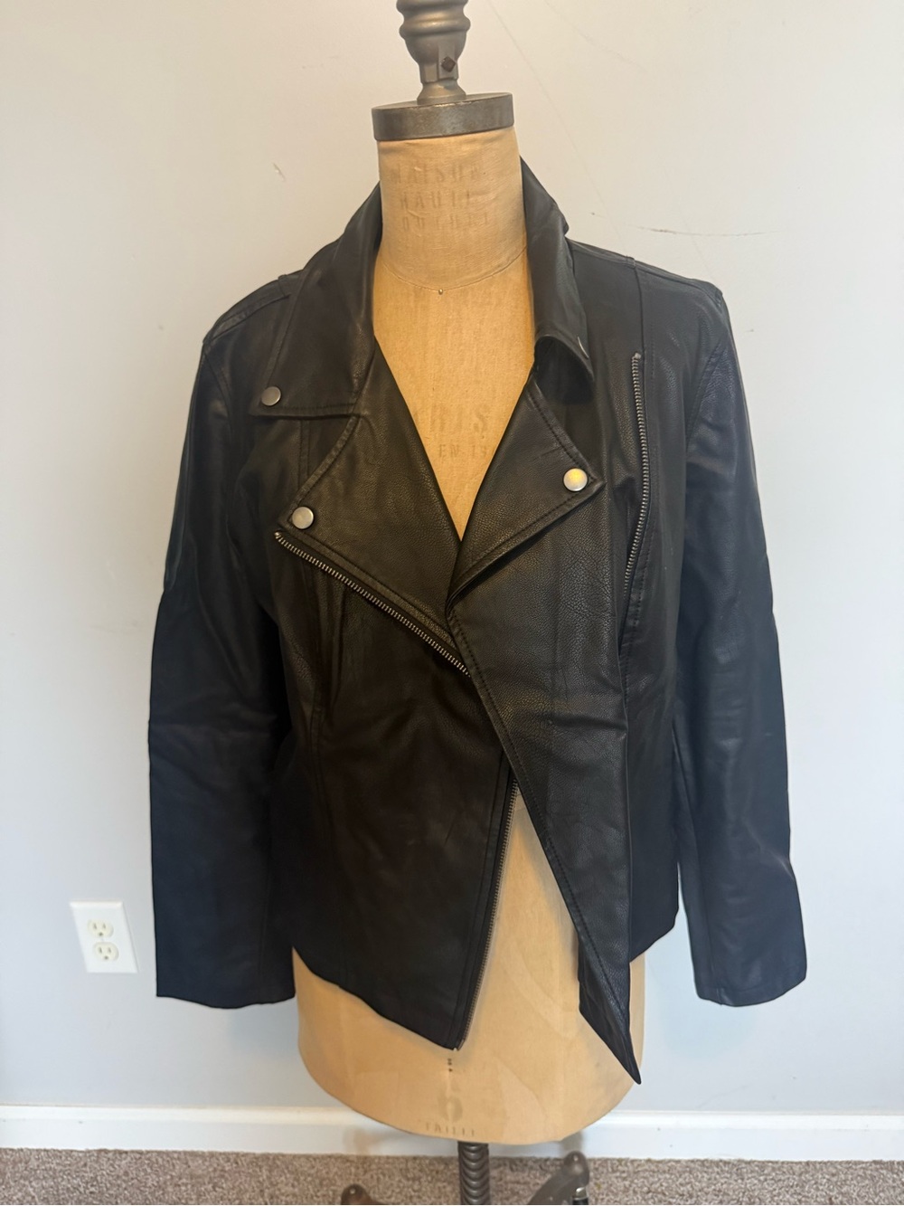 Z supply Black Leather Moto Jacket - Women